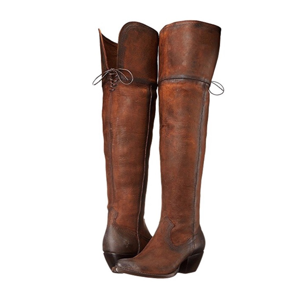 Dark brown Sacha Frye over the knee boots